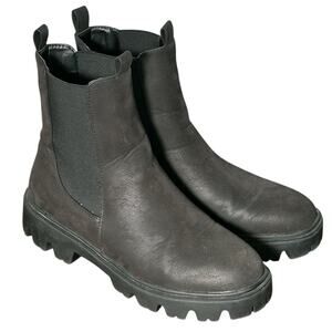 Journey Collection Ivette Boots Wmn's 8.5 Black Block heel Comfort Foam Pull on